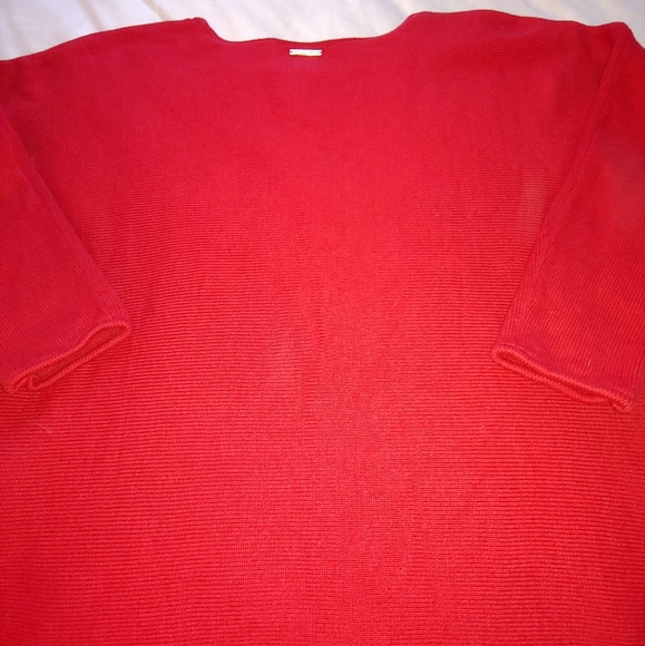 EUC Plus Size MICHAEL by Michael Kors Red Sweater with Gold Zip Detail – Size 1X - Picture 12 of 16